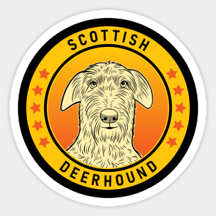 Scottish Deerhound Dog Portrait Sticker